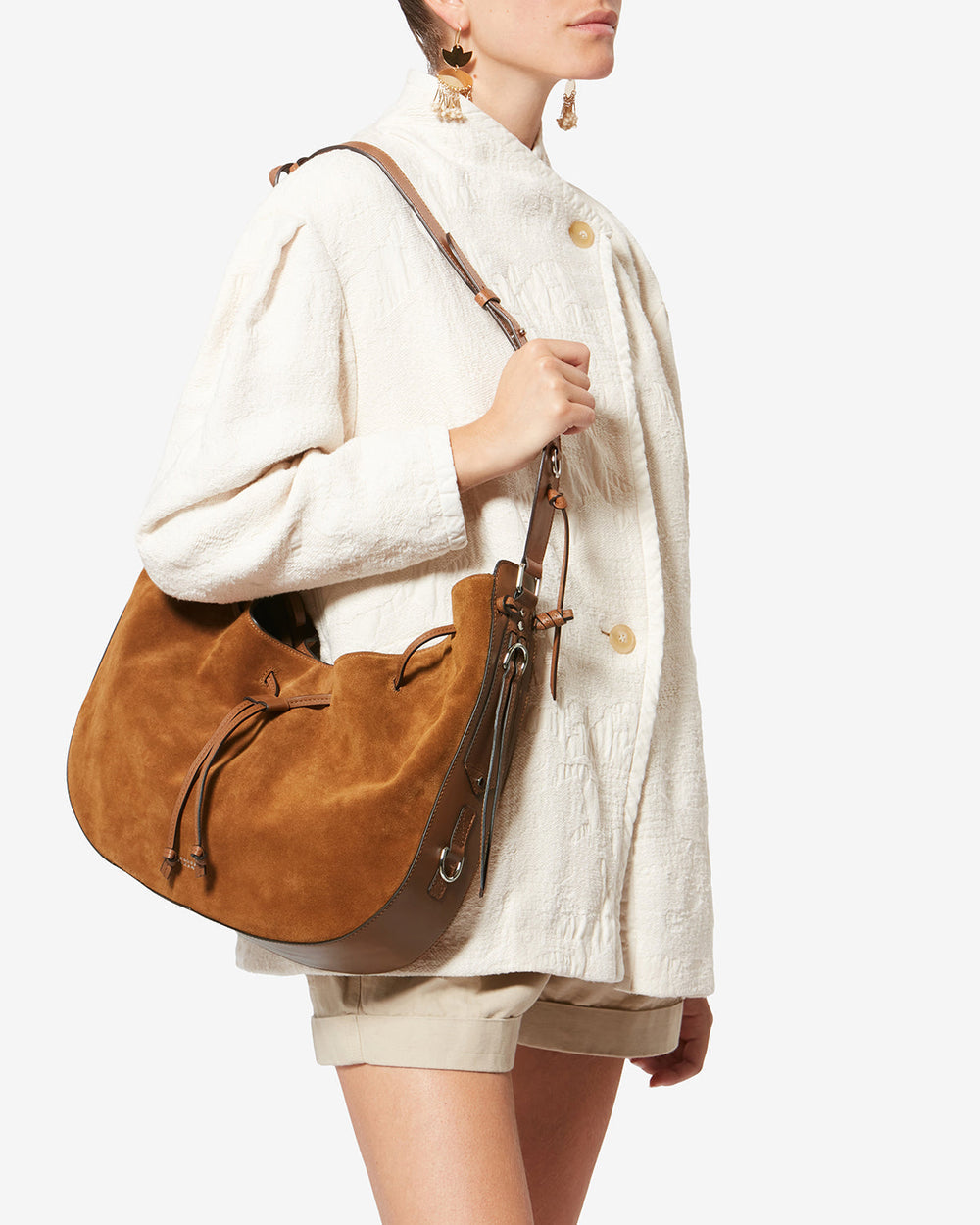 ISMT - Bolton Hobo Bag in Suede Leather