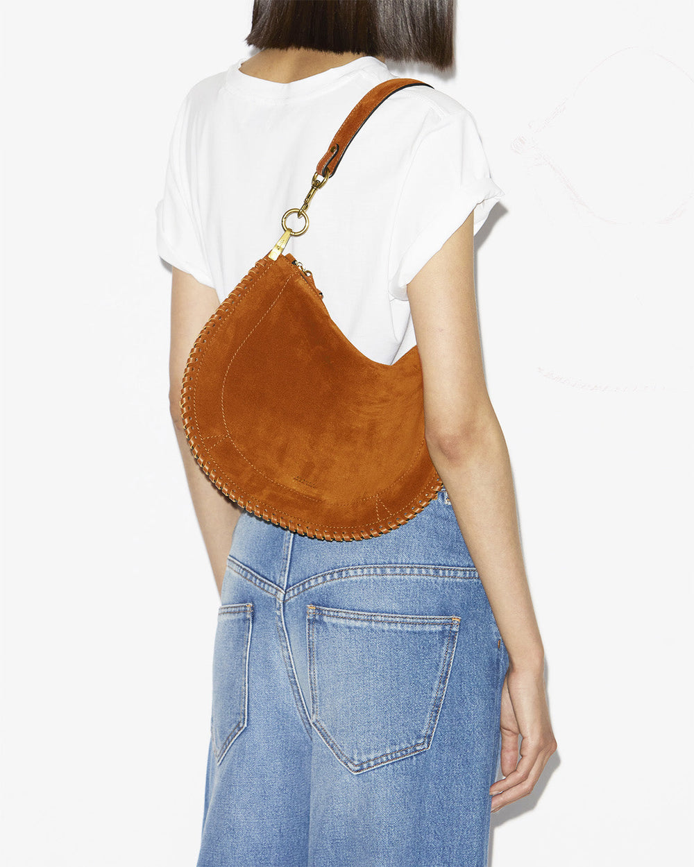ISMT - Oskan Soft Zip Bag in Suede Leather